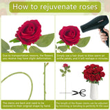 12 Pcs Red Roses Artificial Flowers, Real Touch Fake Velvet Flowers With Stems In Bulk For Diy Home Decor, Wedding, Party, Mother'S/Valentine'S Day Gifts