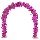 Bougainvillea Garland Artificial Flowers Vines 2Pcs 5.6Ft/Piece Fake Silk Bougainvillea Wreaths Outdoors Faux Plants Decor For Centerpieces Table Runner Wedding Arch Wall Decorations (Purple)