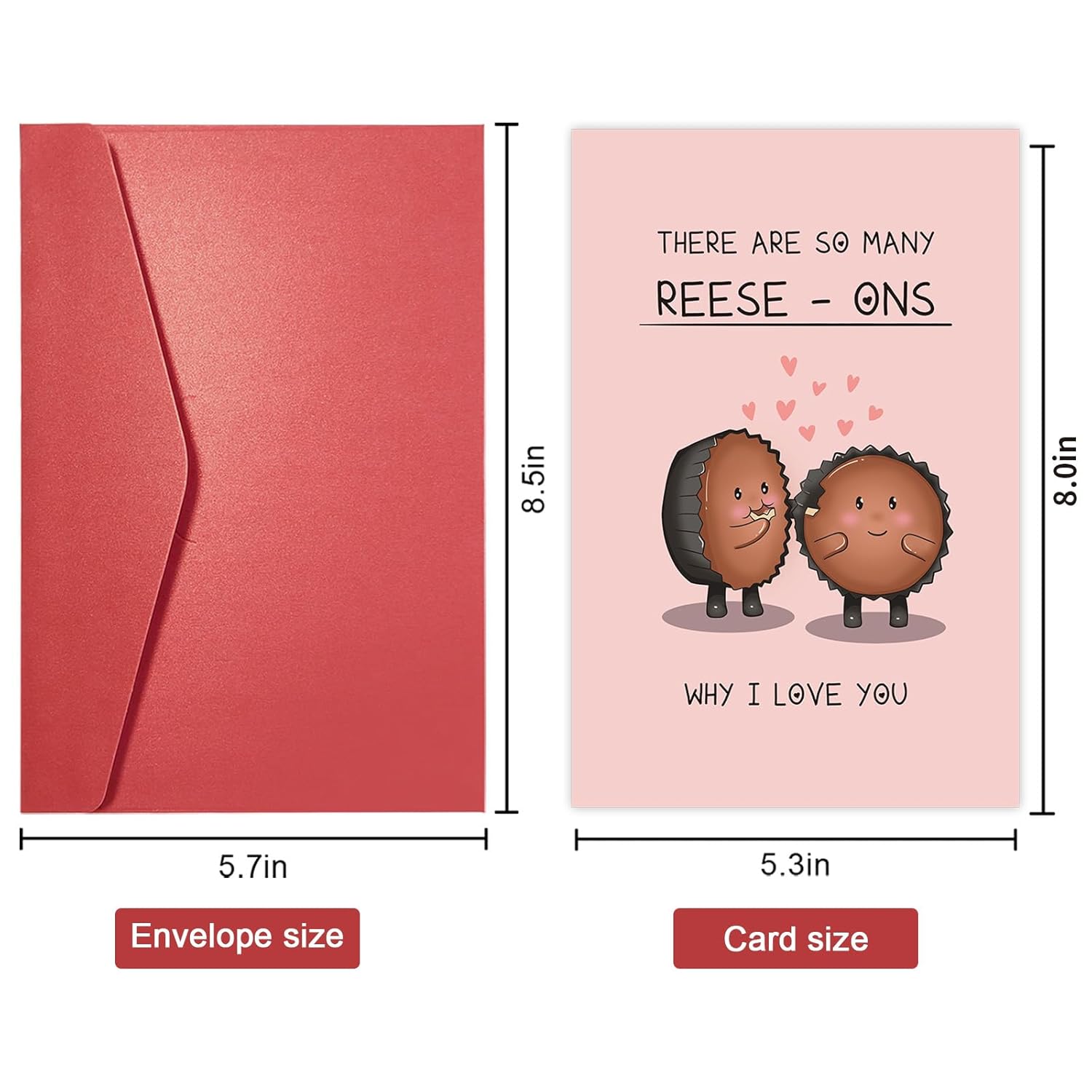 Funny Reese’S Valentines Card, Sweet Anniversary Card For Reese’S Lover, Reeses Peanut Valentines Card Gift For Husband Wife, There Are So Many Reese-Ones Why I Love You