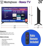 Westinghouse 24" Roku Smart TV, 720p LED, Wi-Fi, Alexa, Google, HomeKit