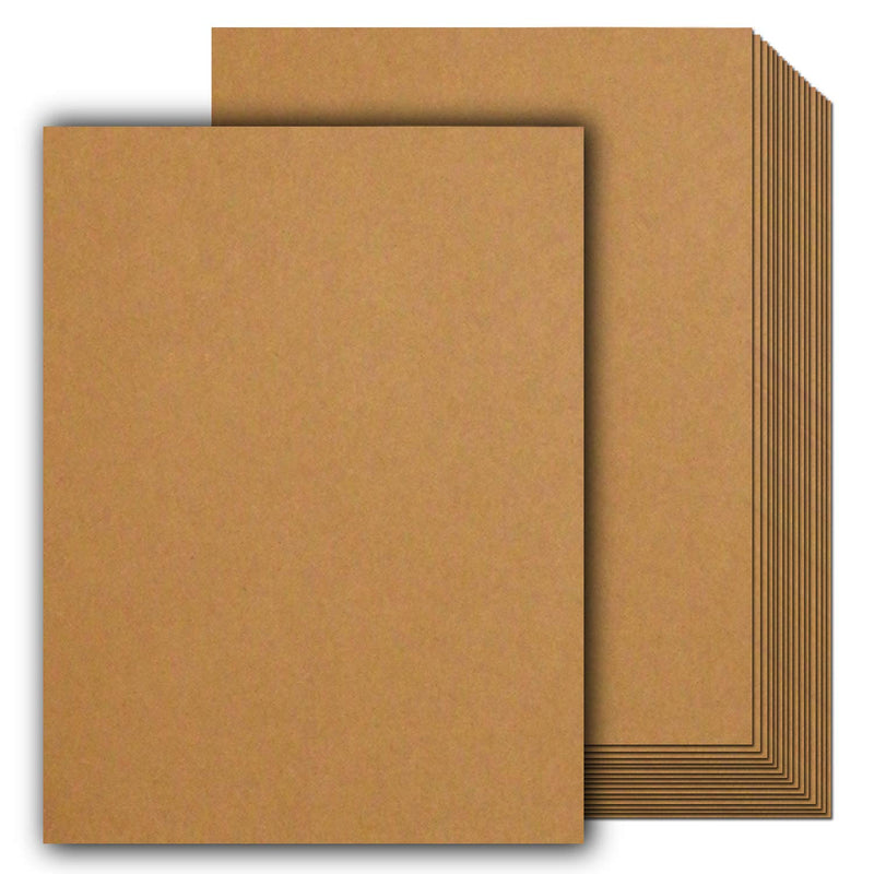 Heavyweight Brown Kraft Cardstock, 100 Sheets (300 Gsm = 110 Lb Cover = 200Lb