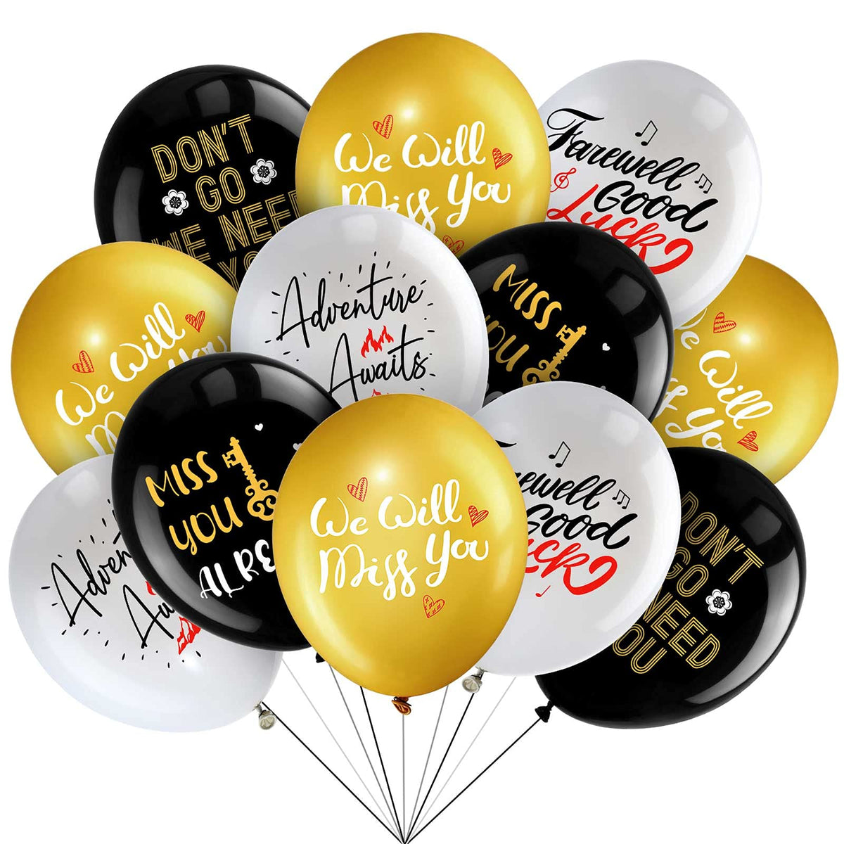 50 Pcs Going Away Party Balloons We Will Miss You Decor 12 Inch