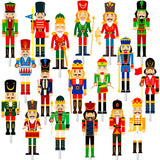 Christmas Nutcracker Cupcake Toppers Nutcrackers Party Ornaments Christmas Holiday Party Decoration 36Pcs King And Soldier Cupcake Picks Christmas For Xmas Nutcrackers Holiday Party Supplies