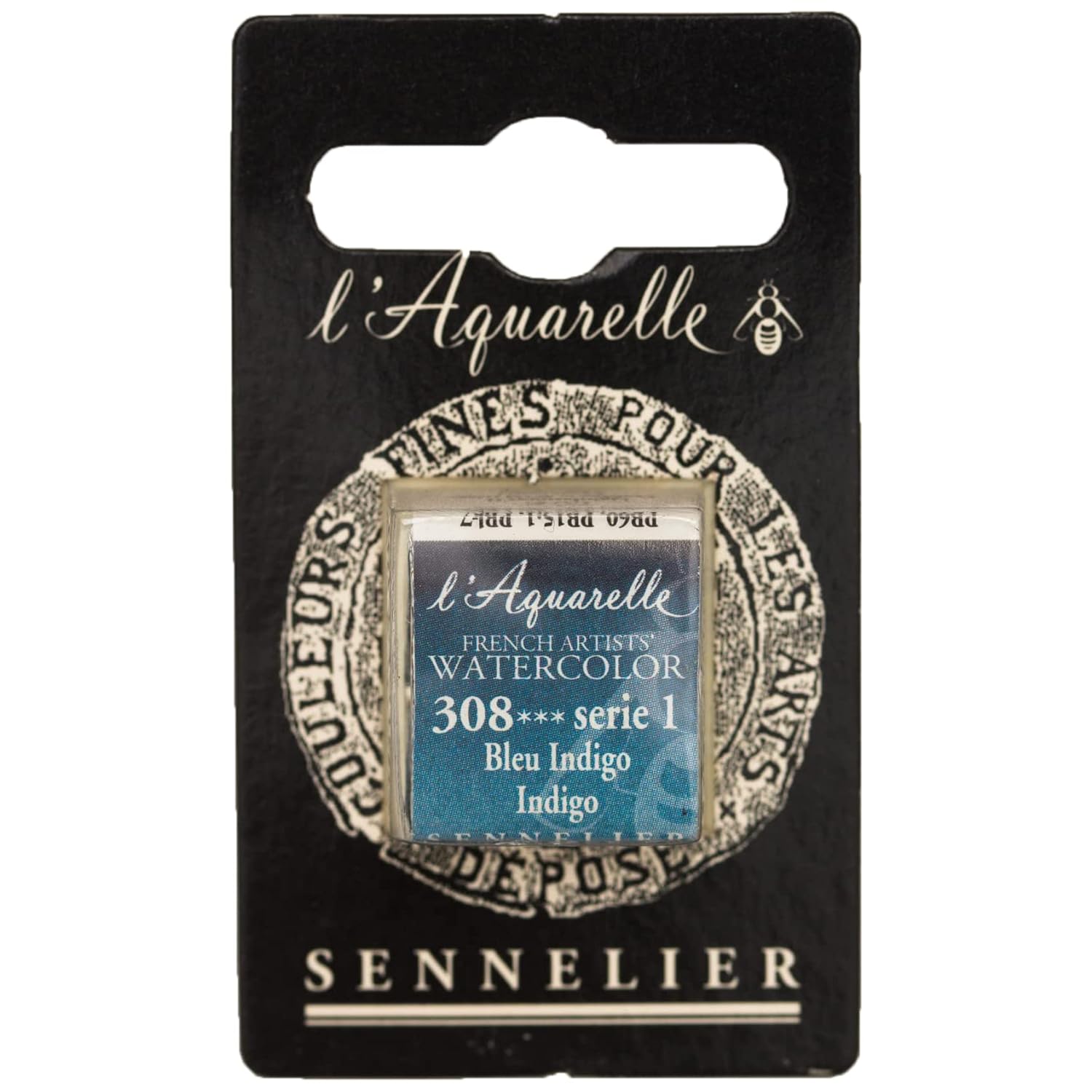 SENNELIER L'Aquarell French Watercolor Half Pan Replacement, Indigo