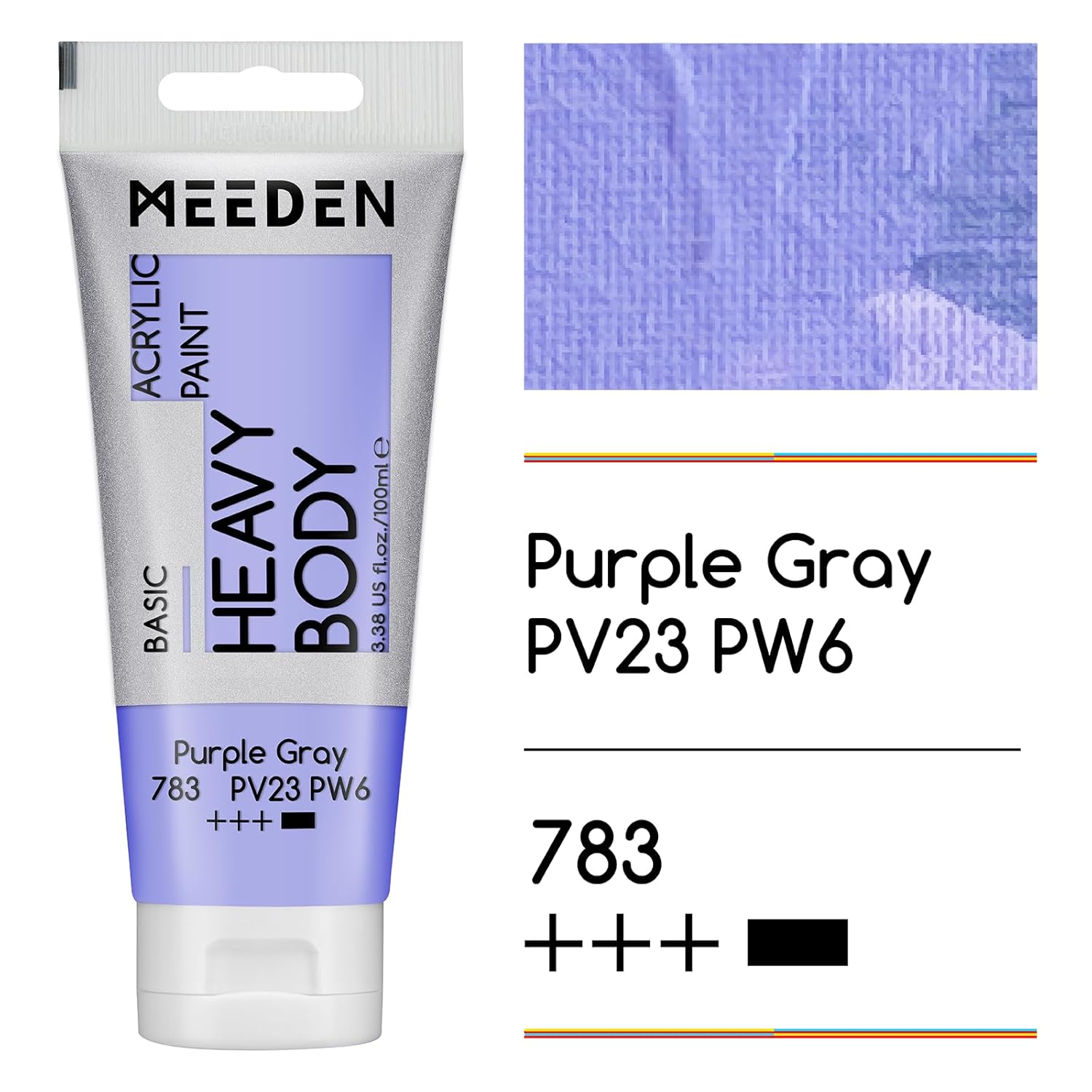 Acrylic Paint Purple Gray: Bundled With Titanium White Color - 100Ml/3.38Oz X 2 Bulk Heavy Body Acrylic Paint Tubes For Art Craft Painting