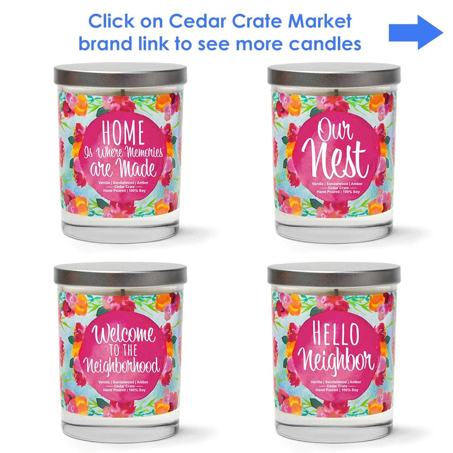 Hello Neighbor - Housewarming Gifts New Home - House Warming Candle For Women, Men, Couples, Apartment, Decor Ideas, Welcome, Hostess, Handmade In Usa