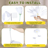 Large Daisy Flower 5.6 Ft Giant Flower For Decoration With Stand White Artificial Daisy Decor Wall Backdrop For Photo Props Birthday Wedding Party Graduation Window Display