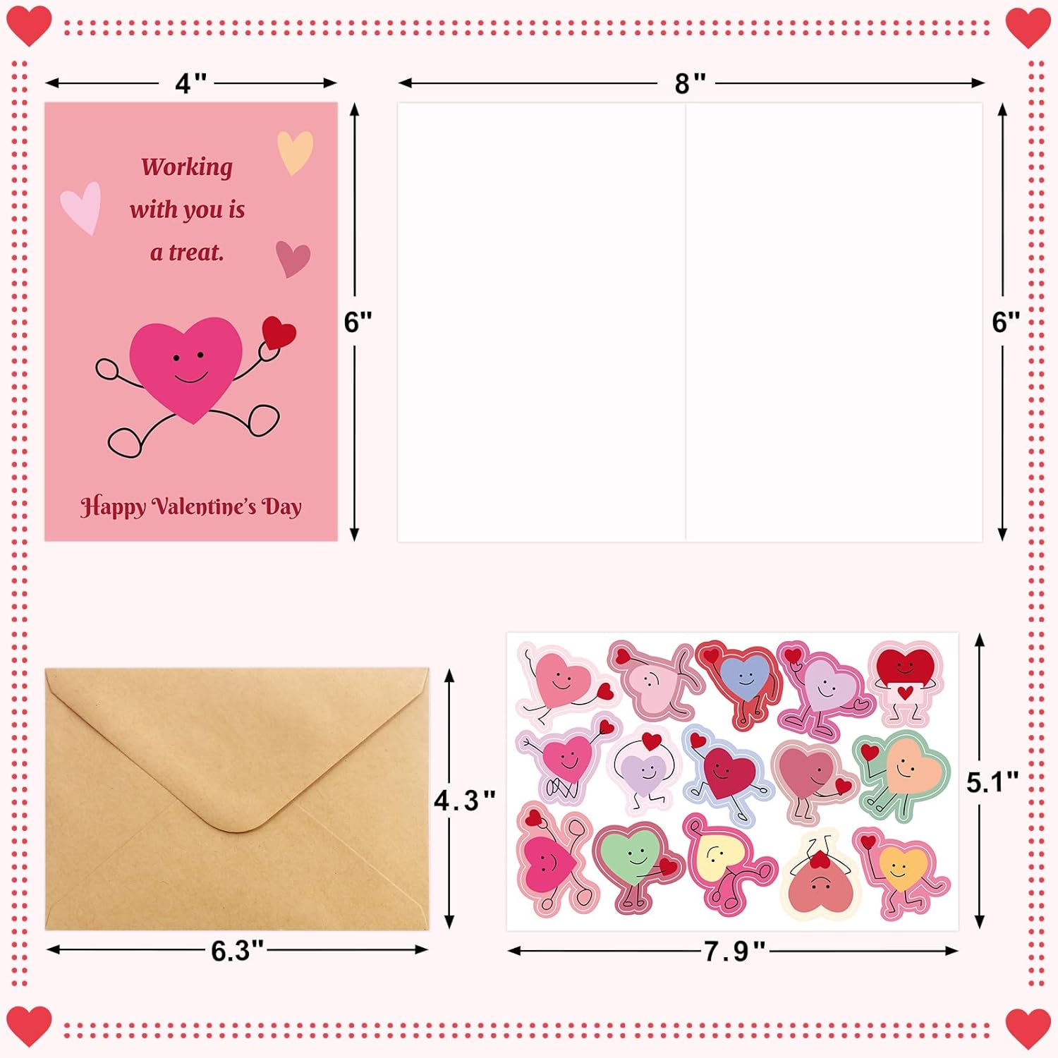 30 Pcs Funny Valentine'S Day Coworker Cards Humorous Valentines Greeting Cards With Envelopes And Stickers Fun Coworker Note Card For Friends Colleague Employees Office School Supplies