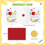 Teacher Valentine Card - I Love Having You As My Teacher - Happy Valentines Day Cards For Teachers With Envelope - Thank You Teachers Card Appreciation Gift From Students - 5.5"X8"