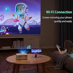 Mini Projector - 720P, WiFi, Bluetooth, Portable, iOS/Android/PC Compatible