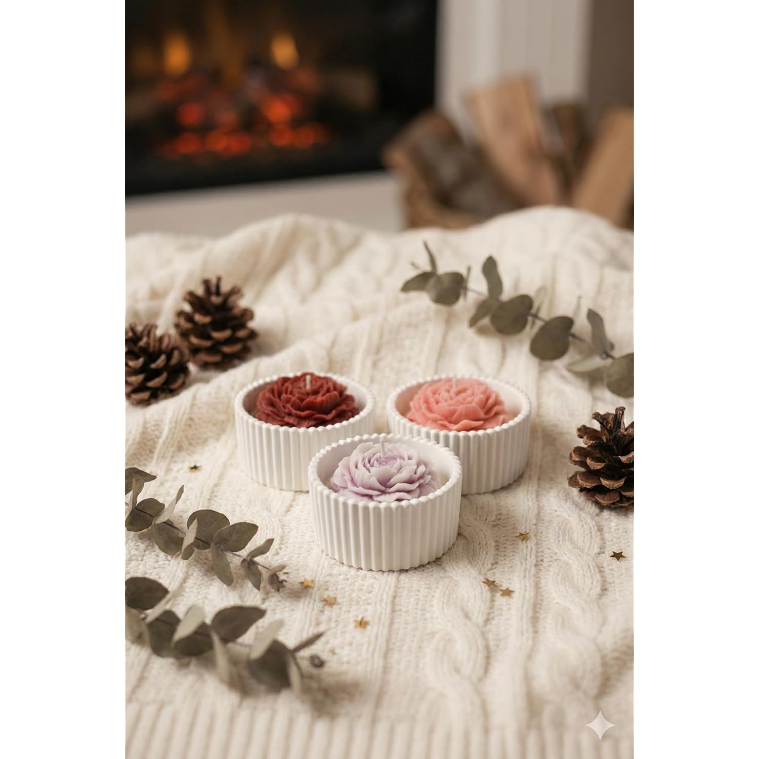 Luxury Artisan Candle, Natural Soy Aromatherapy Candle In Handmade Jar,Essential Oils, Clean & Non-Toxic (Paraffin, Phthalate & Paraben Free) (Rose)