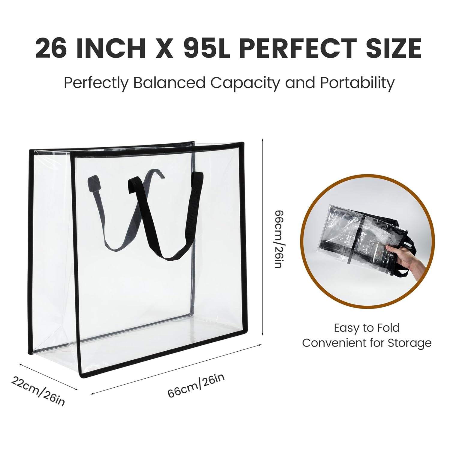 26 Inch Large Wreath Storage Container,Christmas Storage,Wreath Storage Bag,Wreath Box,Clear Bedding Storage Bags With Zipper For Pillow Blanket,Moving Bags And Packing Supplies For College