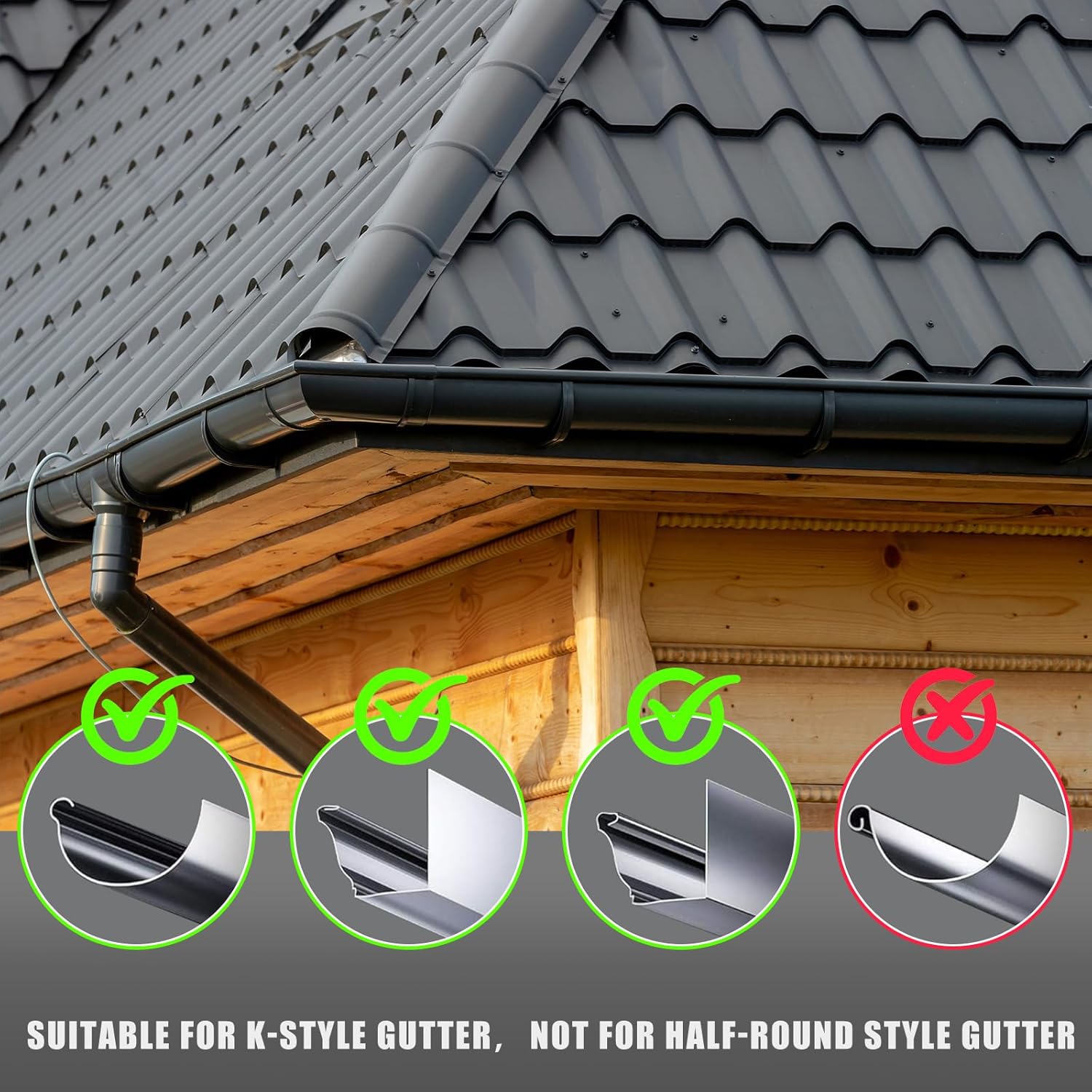 Light Clips For Christmas Decorations, Outdoor Gutter Hooks - Weatherproof Clips For String Lights, Halloween & Holiday Decor (60, Black)