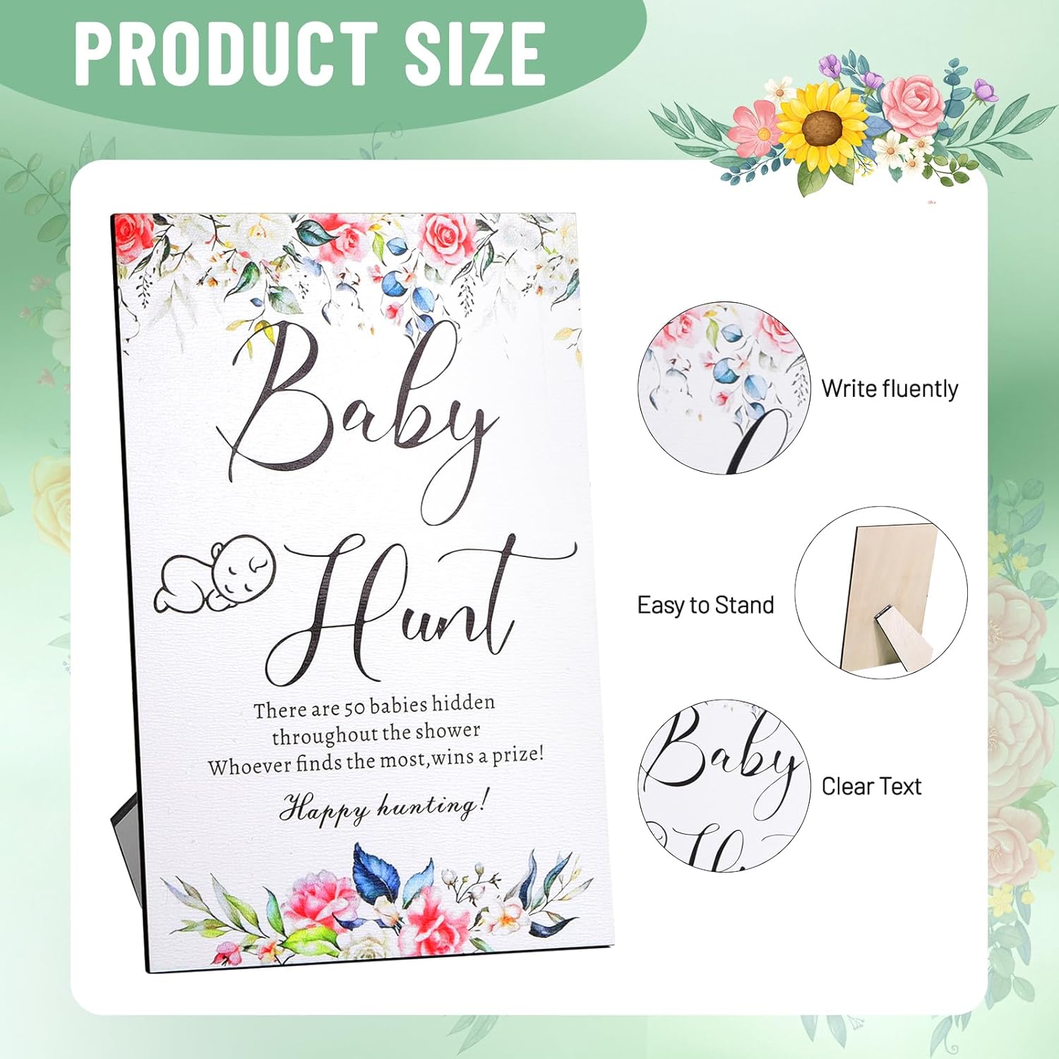 80Pc Baby Shower Guest Book Alternative - Diy Wood Block Decorating Kit For Nursery Decor - 50 Cubes, 24 Markers, Sign & 5 Stencils - Creative Keepsake For Gender Reveal & Party Activity