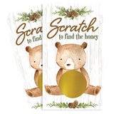 Woodland Teddy Bear Baby Shower Scratch Off Party Game, We Can Bearly Wait Gender Reveal Party Activity - 28 Cards