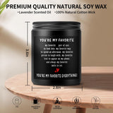 Valentines Day Gifts For Boyfriend From Girlfriend Love Candle Funny Gifts For Husband From Wife - 7 Oz Lavender Scented Soy Canle - Romantic Birthday Anniversary Presents For Him Men