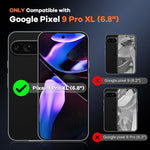 3-Pack Pixel 9 Pro XL Screen & 2 Camera Protectors, 6.8", Tempered Glass