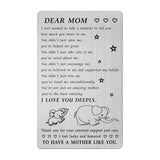 Mothers Day Gifts For Mom - Steel Engraved Gifts For Mom Mothers Day Card From Son Daughter
