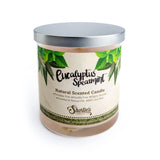 Eucalyptus Spearmint Scented Natural Soy Candle, Essential Fragrance Oils, 100% Soy, Phthalate & Paraben Free, Clean Burning, 9 Oz.