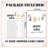 Hilarious Baby Shower Games, 25 Sets Halloween Guess Who Mom Or Dad Game Cards, Little Boo Gender Reveal Baby Announcement Party Decorations Supplies - B01