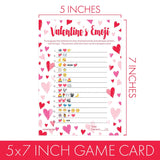 Valentine'S Day Emoji Game - Fun Classroom Party Activity For Kids And Adults - 25 Player Cards, Valentine Guessing Game For Families, Couples, Friends