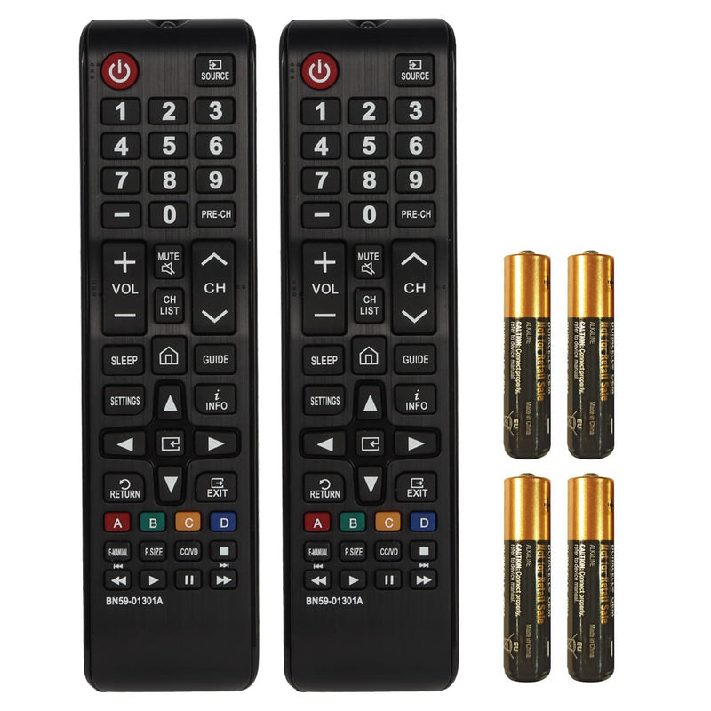 2 Packs Bn59-01301A Remote Control For Samsung Ua43Nu7090 Un55Nu7100 Un58Nu710