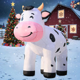 6.5Ft Cow Inflatables Christmas Spring, Farm Ranch Blow Up Animals Cute Dairy Cattle, Decorations Outdoor Yard Built-In