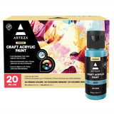 Craft Acrylic Paint Set, Water-Based Acrylic Craft Paint, Matte Finish Artist Paints, Art Supplies For Glass, Wood, Ceramics, Fabrics, Leather