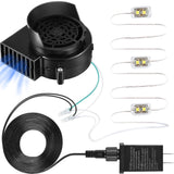 Inflatable Fan Replacement 12V 1.2A Blower For Inflatables Blower Fan Replacement Mini Fan With1.5A Adapter And 3 Led Li