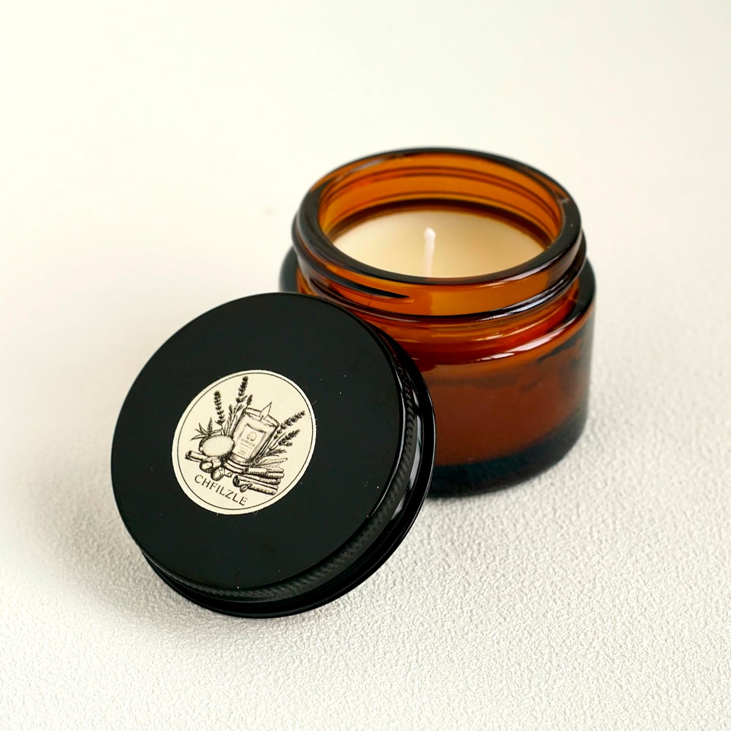 Hand-Poured Lavender Vanilla Mini Candle | 1.06Oz Pure Botanical Essential Oils | Travel-Size Soy Wax For Spa Relaxation & Desk Aromatherapy