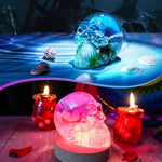Resin Molds Silicone, 1 Pc Large Silicone Skull Epoxy Molds With 4 Pcs Small Skeleton Epoxy Resin Molds For Resin Casting Art Crafts, Candle Making, Home Decor, Pendants, Keychains