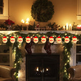 Christmas Santa Claus String Lights, 8.5Ft Christmas Decorations String Lights With 10 Santa Claus, Plug In Waterproof N