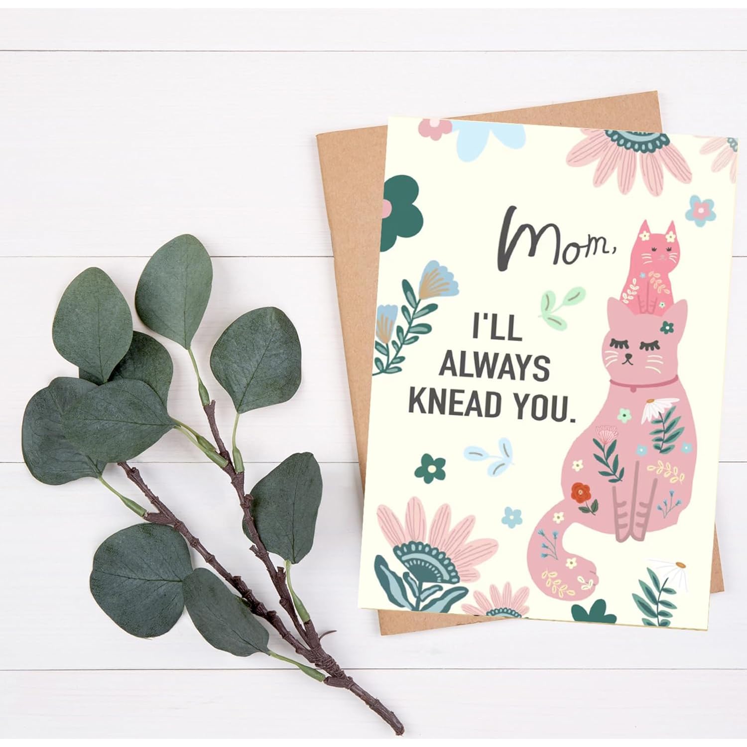 Mothers Day Card For Mom, Funny Mother'S Day Cards From The Cat, Naughty Cat Mothers Day Card (Cat)
