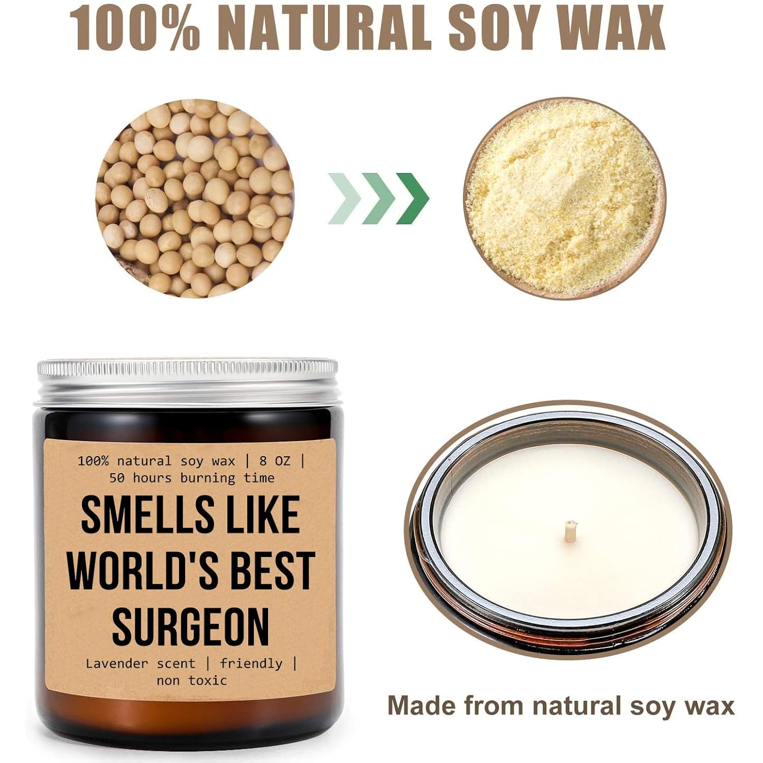 Smells Like World'S Best Surgeon Soy Candle - Plastic Surgeon Gift - Gift For Surgeon - Ecofriendly Candle - Funny Surgeon Gift - Future Surgeon - General Surgeon