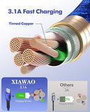6 Pack USB A to USB C Fast Charging Cable for iPhone 17 16 15 Samsung Galaxy S25 S24 Pixel