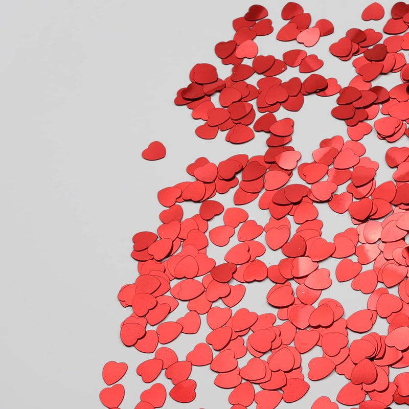 Guzon 60G Red Heart Confetti For Valentine'S Day Heart Shaped Table Co