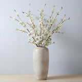 6Pcs 39.3 Inch Artificial White Snow Willow Branches For Vases Fake Artificial Flowers Real Touch Branches Fake Plants For Wedding Party Home Living Room Kitchen Decoration
