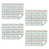 Colorul Cute Animal Party Choo Choo Train With Flower Sunshine Clouds And Happy Balloons Gift Wrapping Paper For Birthday Holiday Christmas- (28"X20" Per Sheet, Foled Flat 4-Sheets, 1-Designs: 15 Sq.