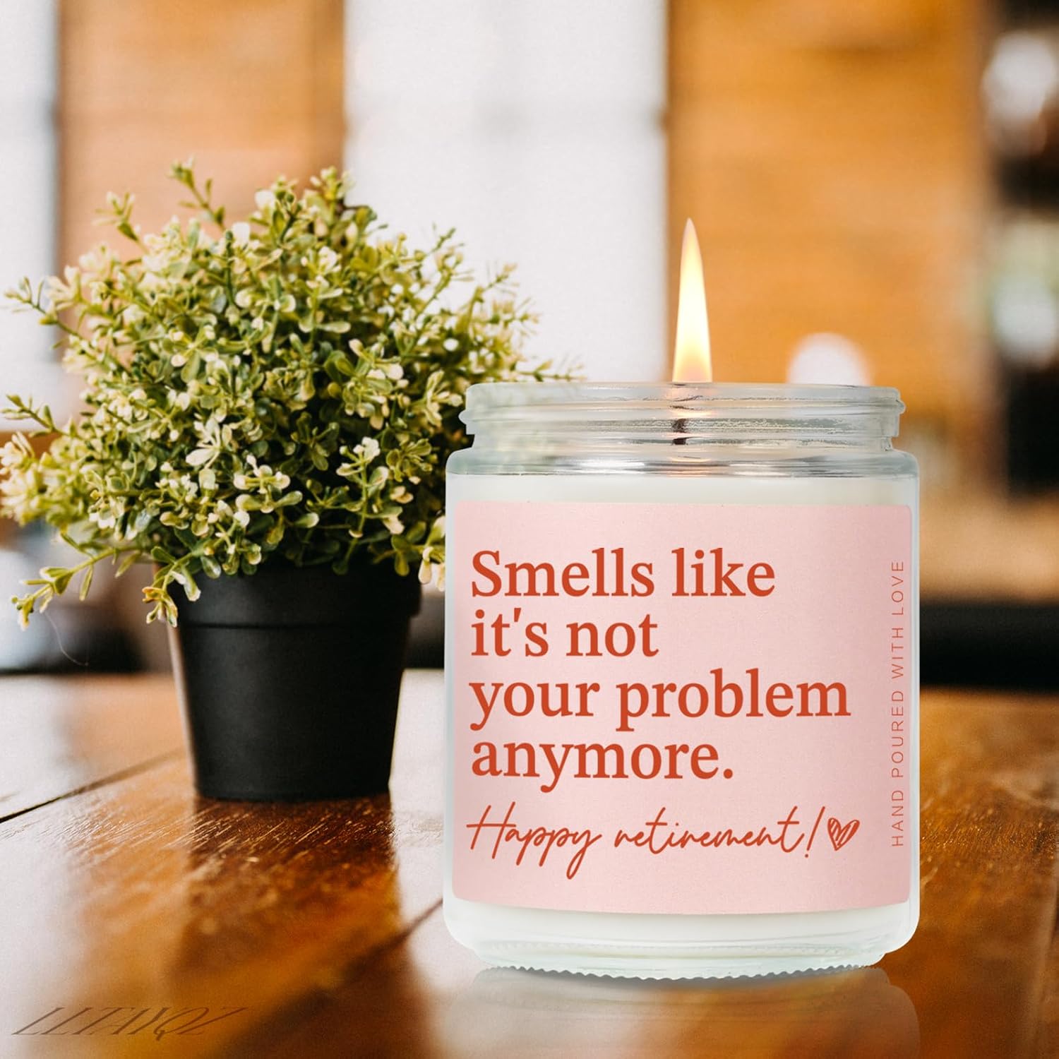Funny Retirement Candle Gift For Woman, Smells Like Its Not Your Problem Anymore Candle, Best 2025 Retired Candles Gifts For Women Her Friends Coworker Teacher, Happy Retirement Candles44