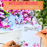 - Pop Up Birthday Day Card, 6X8 Inches Orchid Flower Birthday Card For Mom, Wife, Daughter, Grandma, Thank You Gift For Women With Envelope