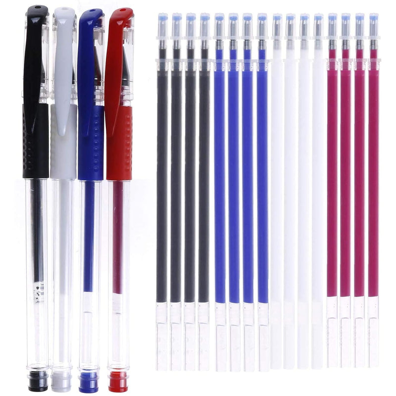 4 Pieces Heat Erase Pens With 40 Heat Erasable Fabric Refills Marking For Sewi