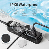 Outdoor Weatherproof Power Strip with 3 AC Outlets and 10 ft Extension Cord