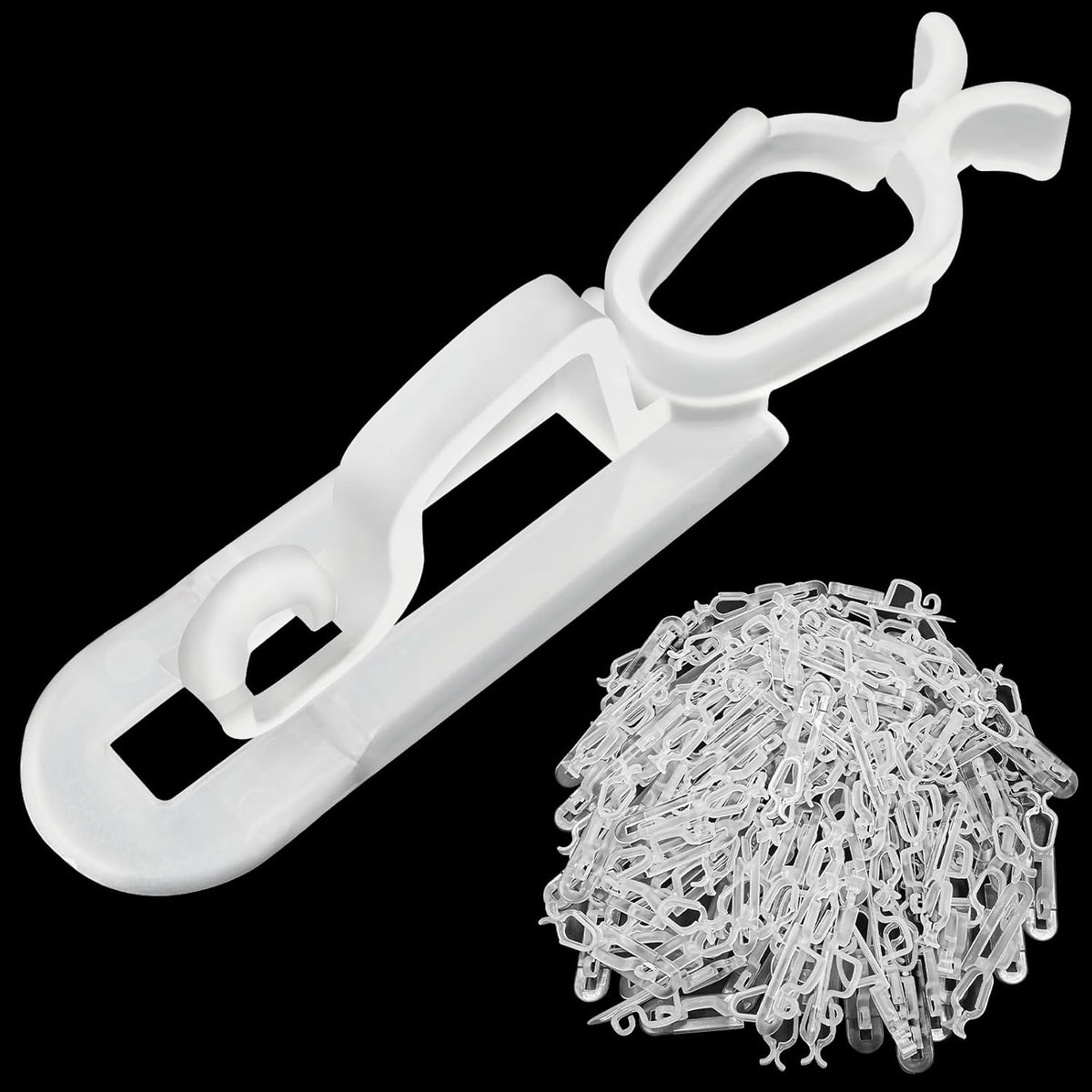 Christmas Light Clips All In One Clips 100Pack, Universal Gutter And Shingle Clip Hooks For Hanging C7, C9 And Mini Lights, Outdoor Xmas Holiday Light Hanger Clips Outside, No Tools Required