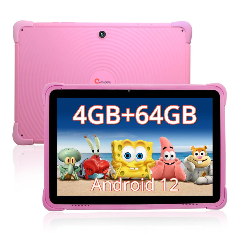 Kids Tablet 10 Inch,Android 12 Tablet Pc For Kids,5G Wifi+Ax Wifi 6,4Gb Ram+64