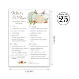 Little Pumpkin Baby Shower Game — What’S On Your Phone — Pack Of 25 — White Pumpkins Fall Baby Shower Activity — Halloween Gender Neutral Reveal Party Games G332-Phn