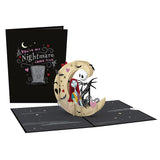Valentines Day Card For Her, Him - 3D Disney Pop-Up Card - Tim Burton'S The Nightmare Before Christmas - You'Re My Nightmare Come True - 5" X 7" - Blank Note Card & Envelope Included