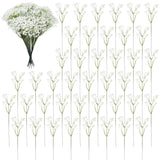 150 Pcs Babys Breath Artificial Flowers, 11.4Inch White Starry Flower For Wedding Decoration, Areal Touch Faux Babies Breath Gypsophila Bouquet For Wedding Floral Arrangement Party Home Decor