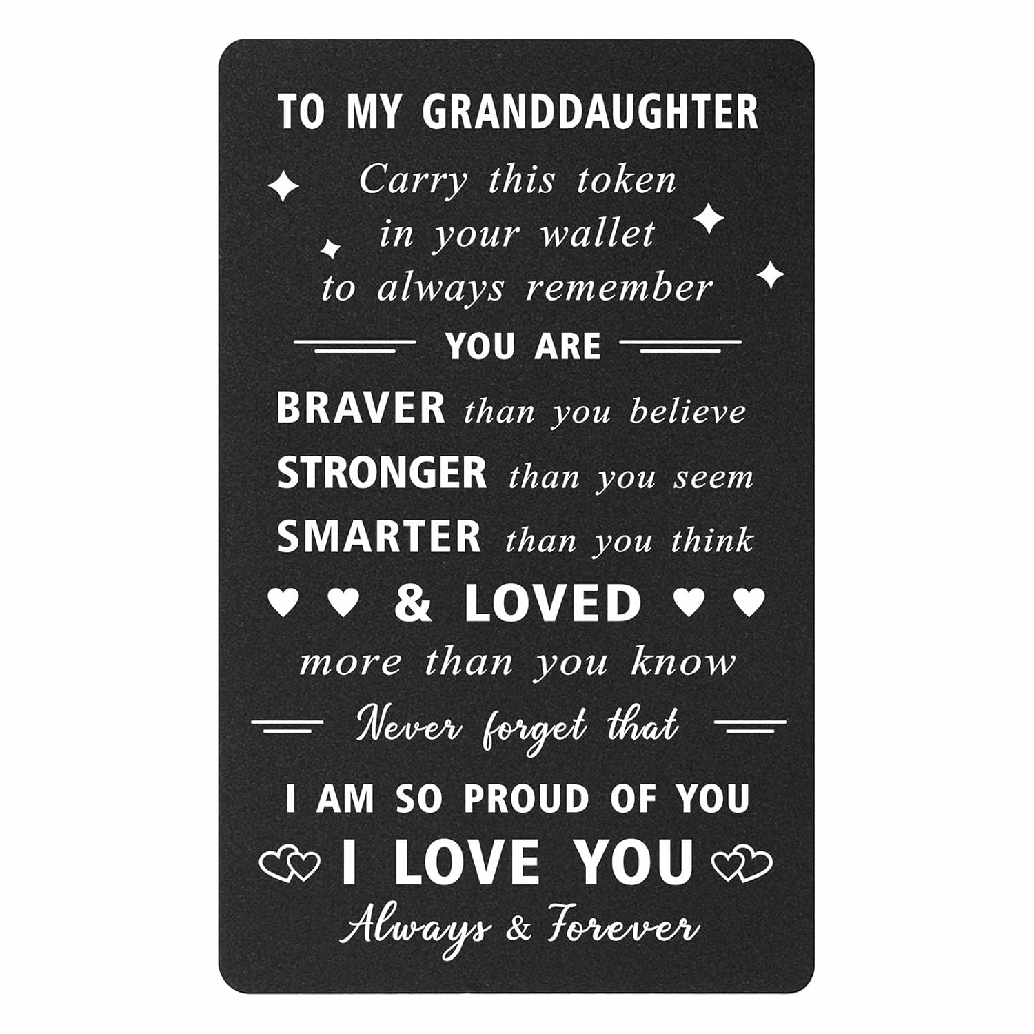 Love Granddaughter Christmas Card - So Proud Of You Granddaughter Birthday Cards - Teen Girls Gifts For Graduation, Wallet Card