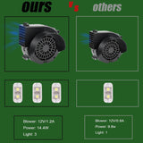 12V 1.2A Inflatable Fan Replacement Halloween Inflatable Blower Replacement 1.5A Adapter For Inflatables With 3 Led Ligh