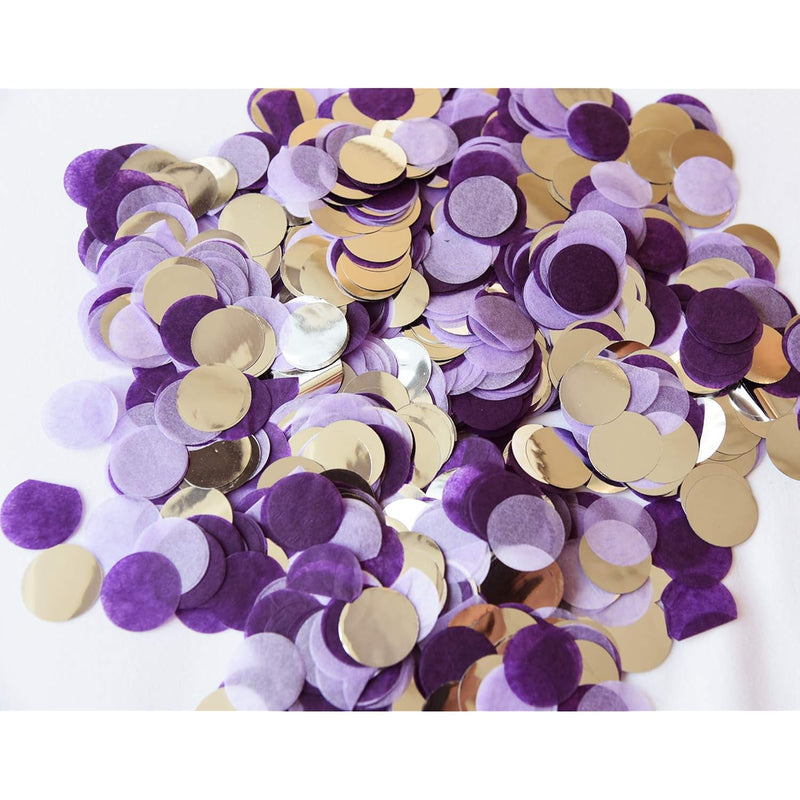 Purple Silver Confetti/Purple Centerpiece Table Party Decorations Purp